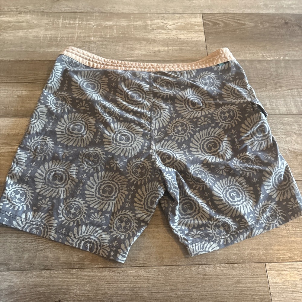Vissla Board Shorts Mens 38 Gray Drawstring Upcycle Coconut Stretch Swim Trunks - Picture 2 of 9